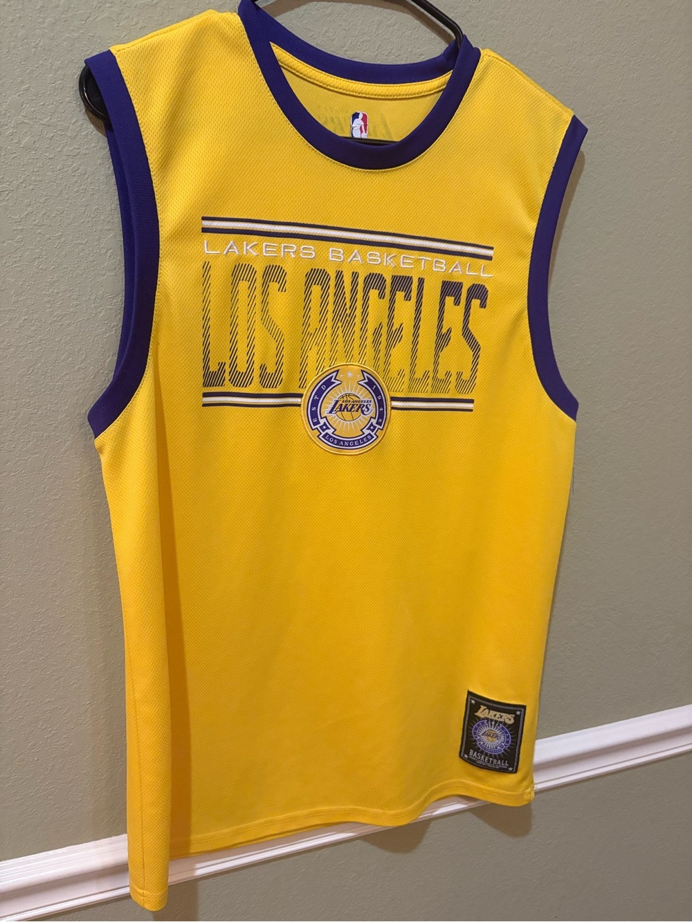 Los Angeles Lakers Yellow Sleeveless Kids Jersey Top - Official NBA